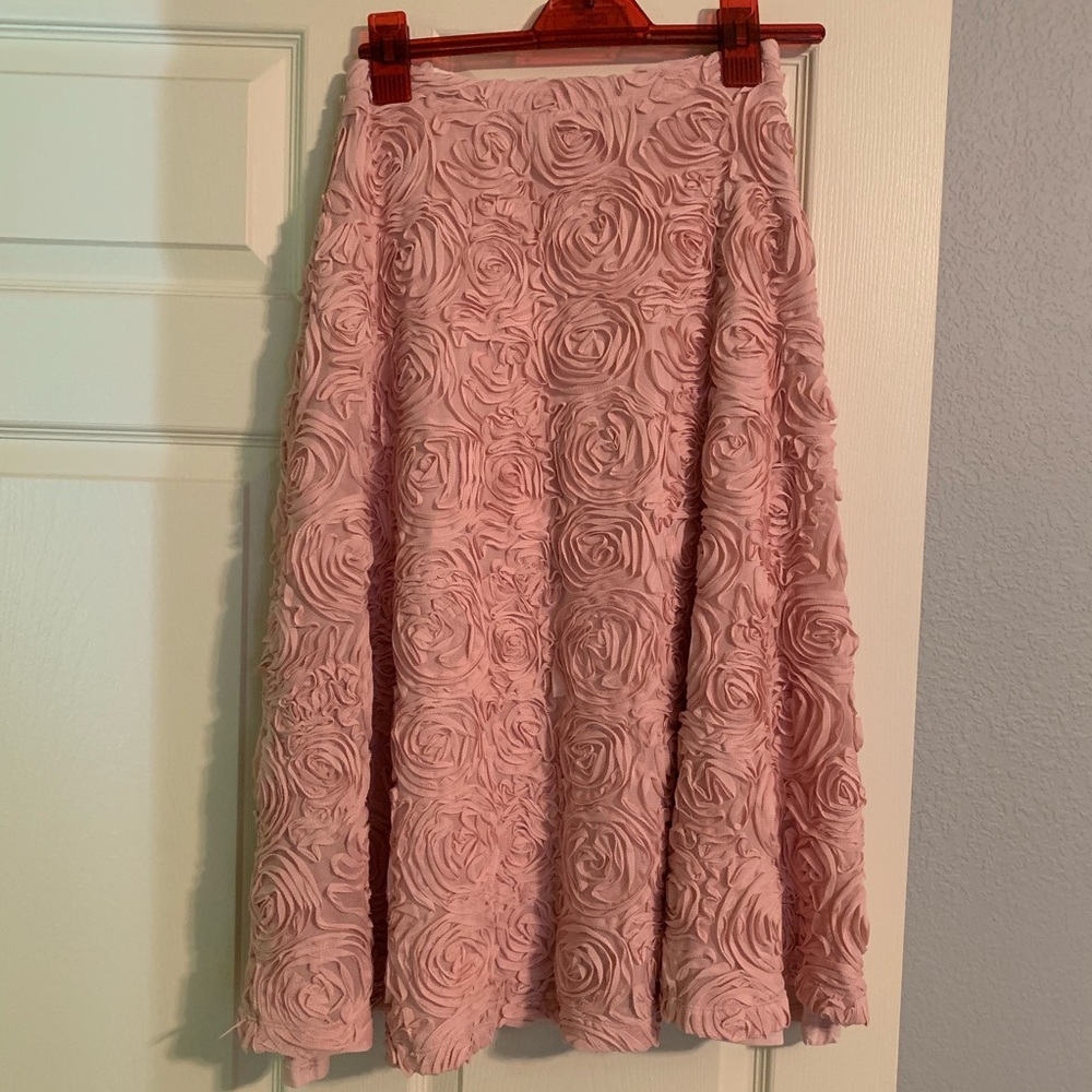 Anthropologie HD Paris Rose Pink Midi Skirt